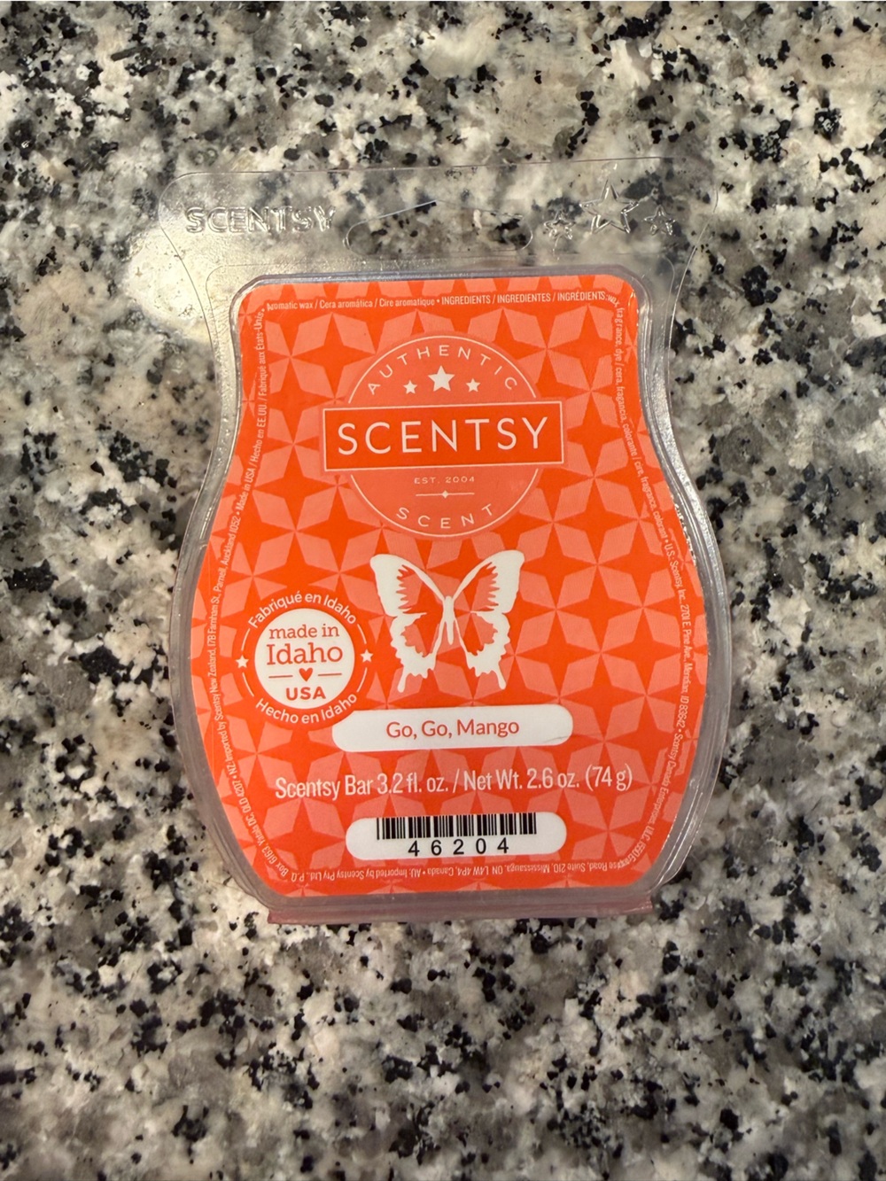 Scentsy Go, Go, Mango Wax Bar